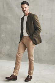 Courage Straight-Legged Jeans in Roasted Cashew Twill