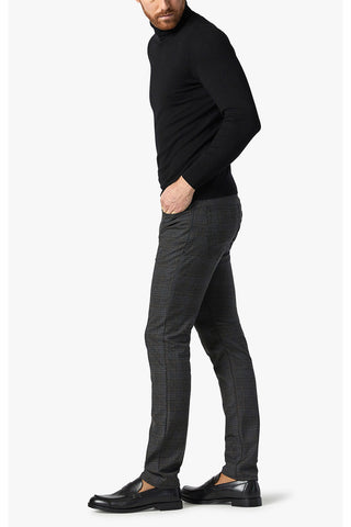 Cool Slim-Legged Pant in Smoke Fancy Checked Fabric