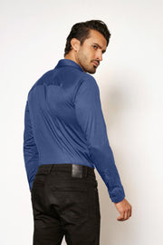 Long-Sleeved Jersey Knit Sport Shirt in 8 Colours