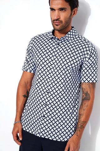Desoto Short Sleeve Shirt with Kent Collar-51132-3