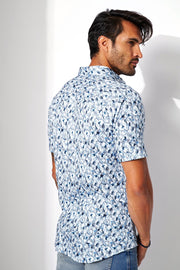 Desoto Short Sleeve Casual Shirt in Seashell Print