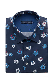 Novelty Print Short-Sleeved Woven Shirt