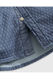 Haskell Quilted Indigo Shacket