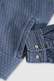 Haskell Quilted Indigo Shacket