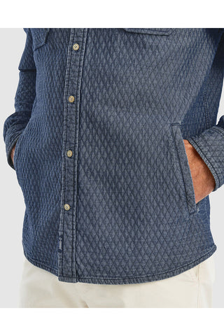 Haskell Quilted Indigo Shacket