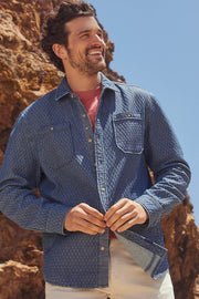 Haskell Quilted Indigo Shacket