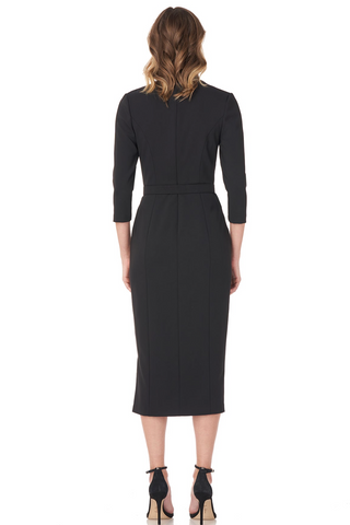 Kay Unger | Skylar Swan Neck Midi Dress chrisjameskingston Kay Unger | Skylar Swan Neck Midi Dress chrisjameskingston