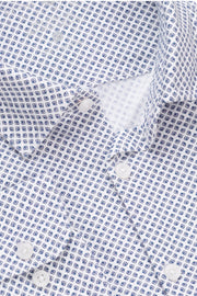 Long-Sleeved, Performance-Knit Shirt Lavender Geometric