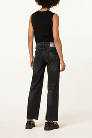 Mac Rich Carla Wide-Legged Jeans in Distressed Black