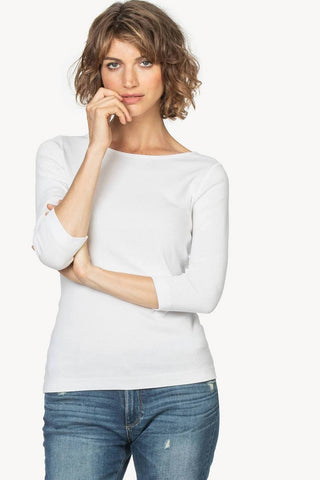 T-Shirt with Three-Quarter, Push-Up Sleeves Two Colours