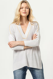 3/4 Sleeve Shawl Collar Tunic Sweater in 2 Colours
