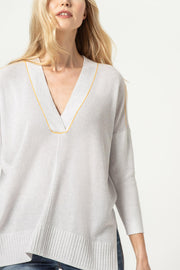 3/4 Sleeve Shawl Collar Tunic Sweater in 2 Colours