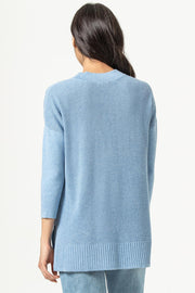 3/4 Sleeve Shawl Collar Tunic Sweater in 2 Colours