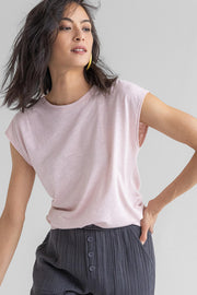 Wedge Slit Neck Casual Sleeveless Shirt