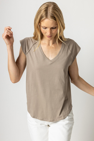 Short-Sleeved, V-Neck T-Shirt in 3 Colours