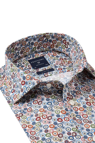 Long-Sleeved Shirt Brown Flower Print