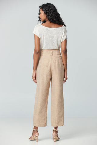 Toile Double Face Pant in Walnut
