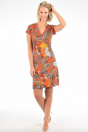 Paisley Dress in Orange
