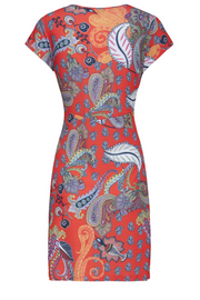 Paisley Dress in Orange