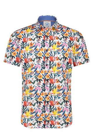 Short-Sleeved Sport Shirt Multicolour Floral