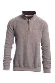1/4 Zip Sweater with contrast collar trim in 5 colors