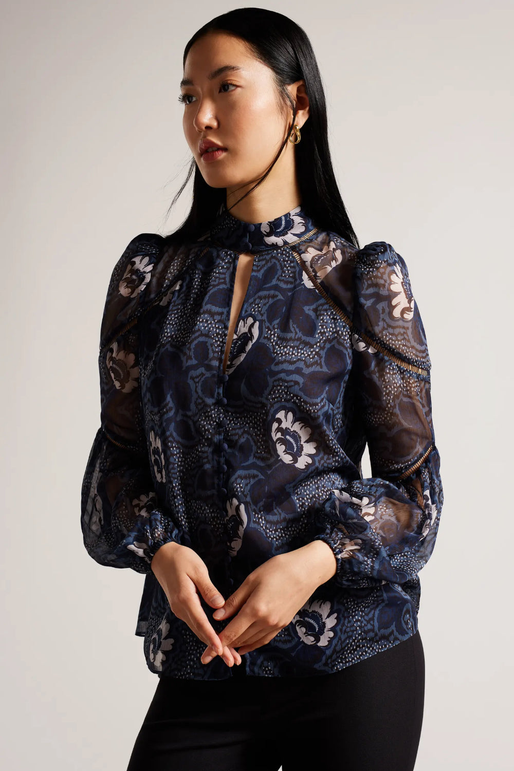 Ted baker high neck blouse outlet