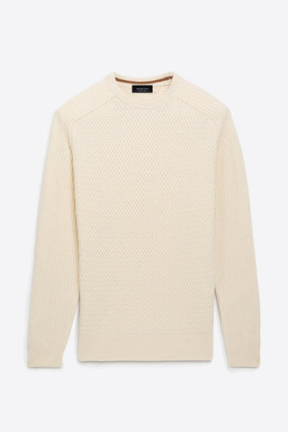 Bugatchi Basketweave Crew Neck Sweater