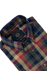 Viyella Sports Shirt in Checked Plaid in 2 Fits