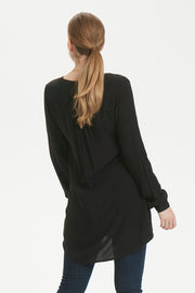 Amber Long-Sleeved V-Neck Tunic Black or Chalk