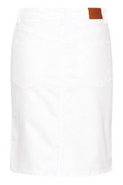 Riona Short Jean Skirt in White