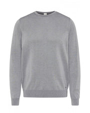 Long-Sleeved, Crew-Neck Cotton Sweater Three Colours
