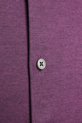 Short-Sleeved Piqué Polo Shirt in Deep Purple