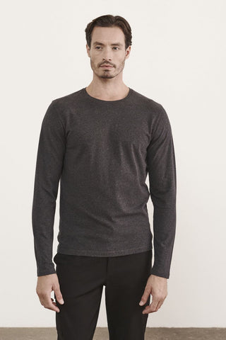 Pima Cotton Crew Neck Long-Sleeved T-Shirt in 8 Colours
