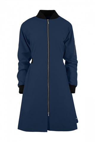 Chicago Rain Coat With Removable Hood Navy