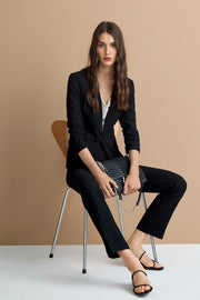 Stretch-Crepe Boyfriend Jacket Black
