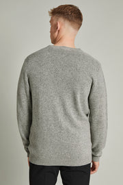 Jambon Cardigan Sweater in light Grey Melange