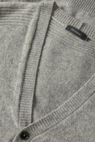 Jambon Cardigan Sweater in light Grey Melange