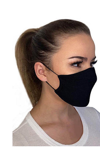 Bamboo-Jersey Face Mask Black