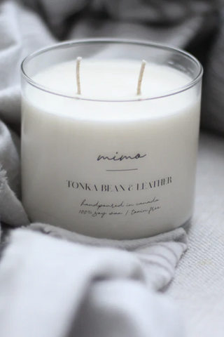 Tonka Bean & Leather Scented Candle