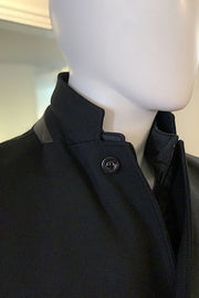 Twill Winter Coat With Storm Vest Black