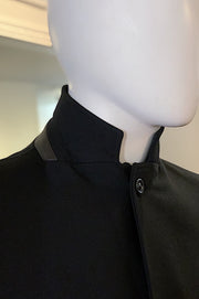 Twill Winter Coat With Storm Vest Black