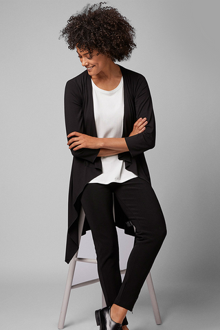 Ibone Long Cardigan in Black