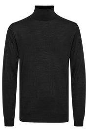Long-Sleeved Roll-Neck Sweater Black
