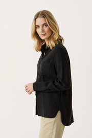 Kivas Long-Sleeved Button-Up Top in Two Colours