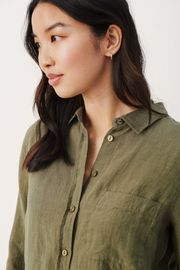 Kivas Long-Sleeved Button-Up Top in Two Colours