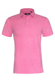 Short-Sleeved Jacquard Knit Polo in 3 Colors