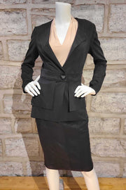 Synthetic Suede Knee-Length Skirt