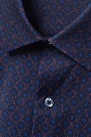 Long-Sleeved Casual Shirt in Geometric Print
