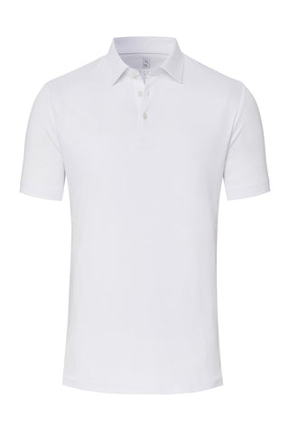 Solid Pique Desoto Short Sleeve Polo in White