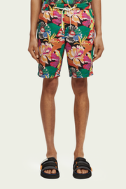 Printed Linen Blended Bermuda Shorts